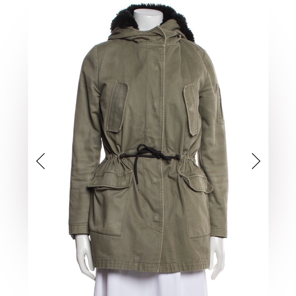 Maje Gondry Parka Faux Fur lined parka size 1